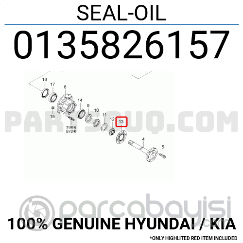 Kia Orijinal ARKA AKS DIS KECESI  | 0135826157