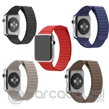 Ally Apple Watch 7-8 41mm 6-5-4 40mm Deri Loop Kayış Kordon 3-2-1 38mm