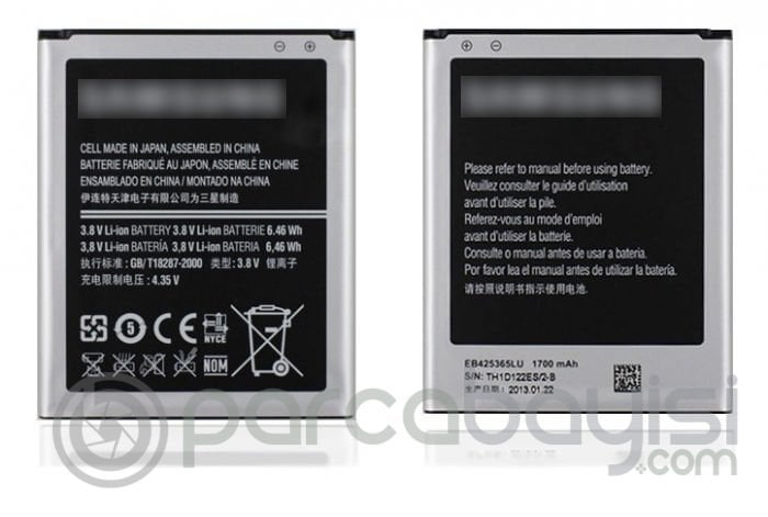 Samsung İ8262d İ8262d İ8268 I829 Eb425365lu İçin Pil Batarya