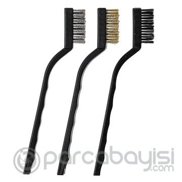 BEST BST-72 3 Parça Fırça Set 1 Çelik+1 Naylon+ 1 Bakır Fırça