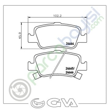 Toyota Corolla Arka Balata Seti 2007 Sonrası 0446602180-0446602170