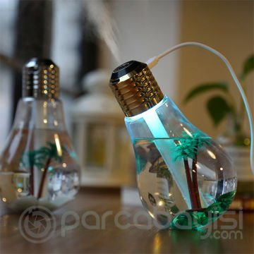 Ally Led Işıklı Ampül Hava Nemlendirici Buhar Makinası Humidifier