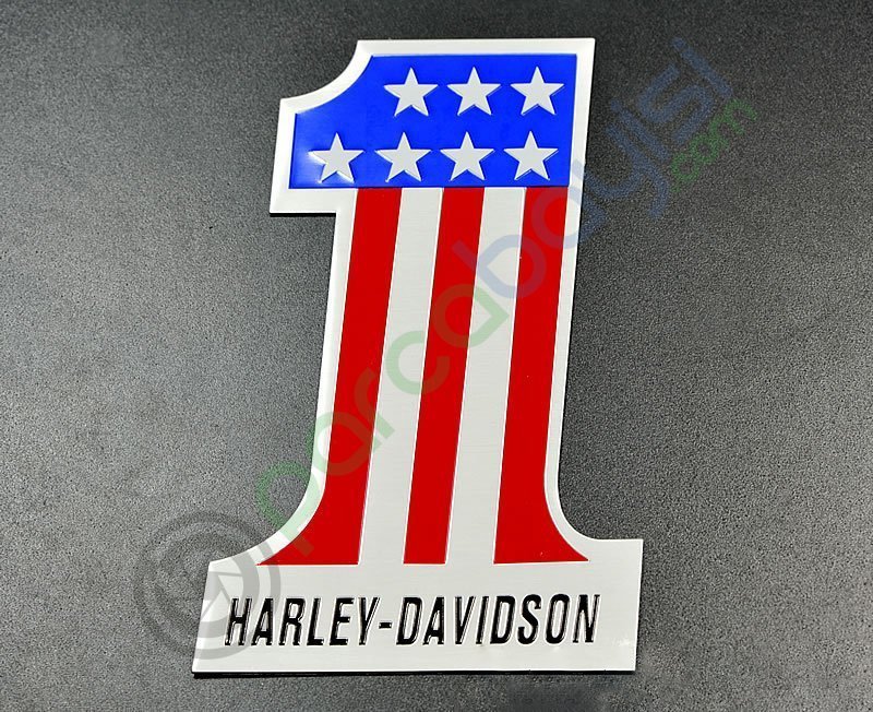 Harley Davidson 1 Numara Amerikan Bayraklı Amblem Logo Sticker