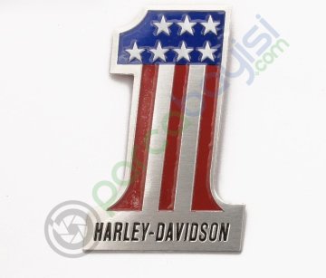 Harley Davidson 1 Numara Amerikan Bayraklı Amblem Logo Sticker
