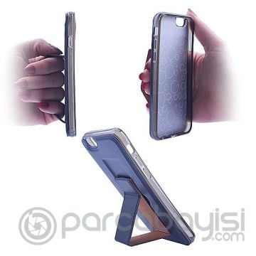 İphone 6,6s Standlı Elde Tutmalı Silikon Kılıf