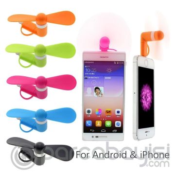 2in1 İPhone Ve Andoid Telefon Tabletler İçin Mini Vantilatör Fan