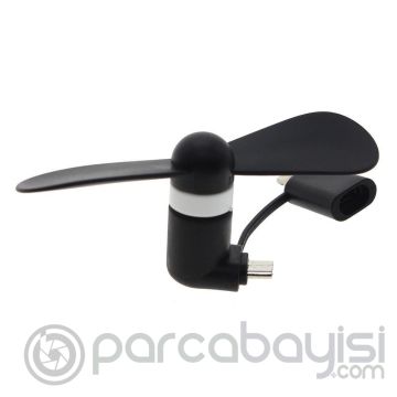 2in1 İPhone Ve Andoid Telefon Tabletler İçin Mini Vantilatör Fan