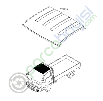 Kia Bongo Tavan Sacı Orjinal 2006-2016 | 671114E200