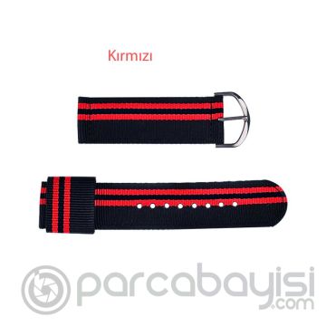 Ally Apple Watch 7-8 45mm 6-5-4 44mm Canvas Dikişli Kayış 3-2-1 42mm