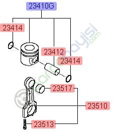 Kia Cerato - Ceed Piston Pim Seti Orjinal | 234102A961