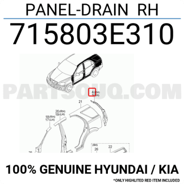 Sorento Arka Stop İç Sacı Komple Sağ Orjinal | 715803E310