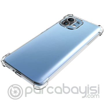 Xiaomi Mi 11 Lite Kamera Korumalı Shockproof Şeffaf Silikon Kılıf