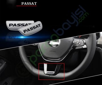 Volkswagen Passat Direksiyon Simidi 3D Metal Sticker Passat Sticker