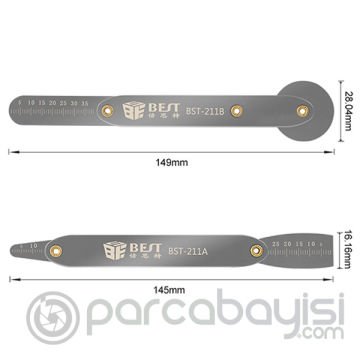 Best BST-211 Univarsal Çift Taraflı Metal Cep Telefonu Sökme Açma Aparatı