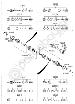 Kia Rio Aks Dış Körük Seti Orjinal | 495941G500