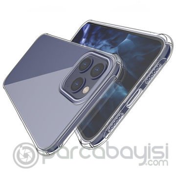 İPhone 12 Pro Max 6.7 Anti-Drop Silikon Kılıf Shockproof Şeffaf  kılıf