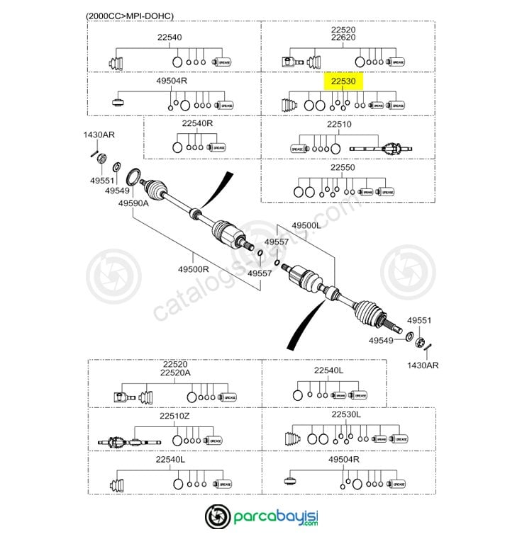Kia Cerato Aks Körüğü Dış Orjinal | 495942F060
