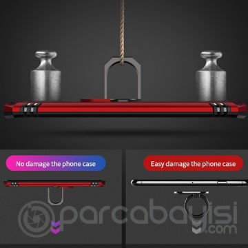 Ally Sm Galaxy S20 Ultra Yüzüklü Kılıf Armor Shockproof Ring kılıf