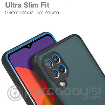 SM Galaxy A12 - M12 - F12 Kamera Korumalı Premium Silikon Kılıf