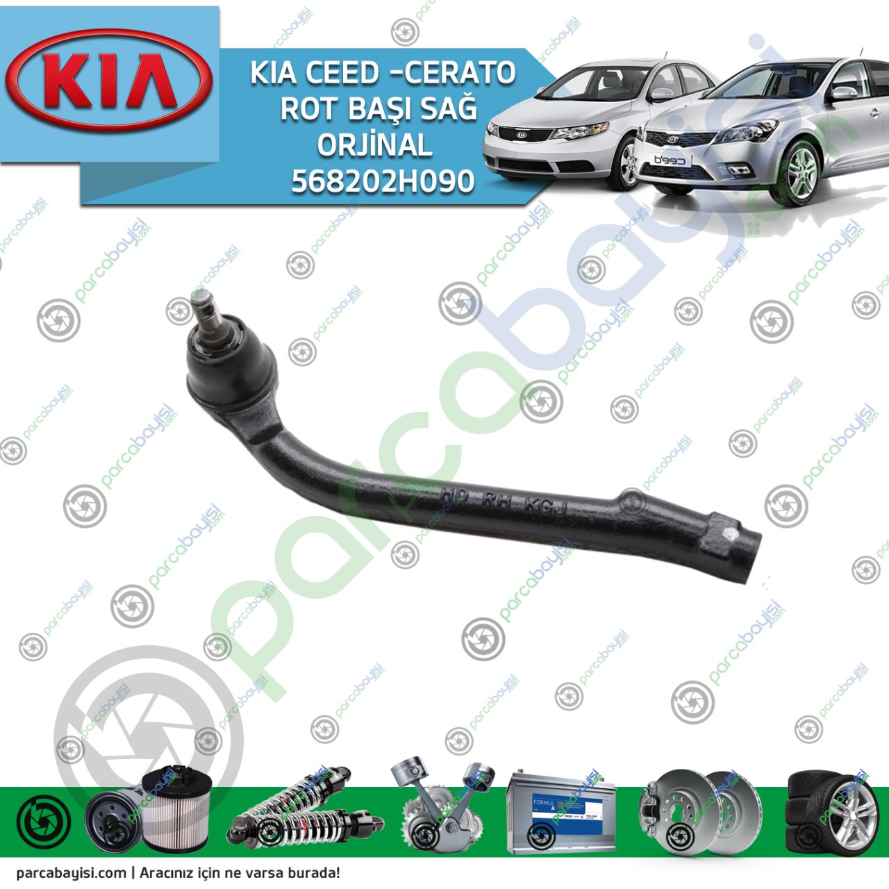 Kia Ceed - Cerato Rot Başı Sağ Orjinal | 568202H090