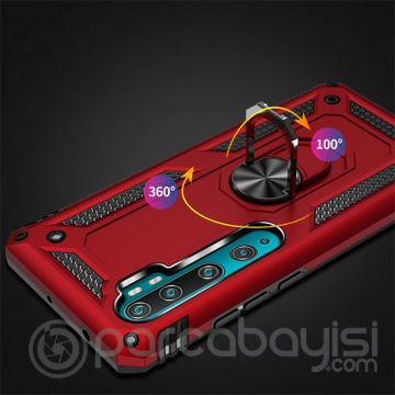Ally Xiaomi Mi Note 10 - 10  Pro Yüzüklü Kılıf Armor Shockproof Ring kılıf