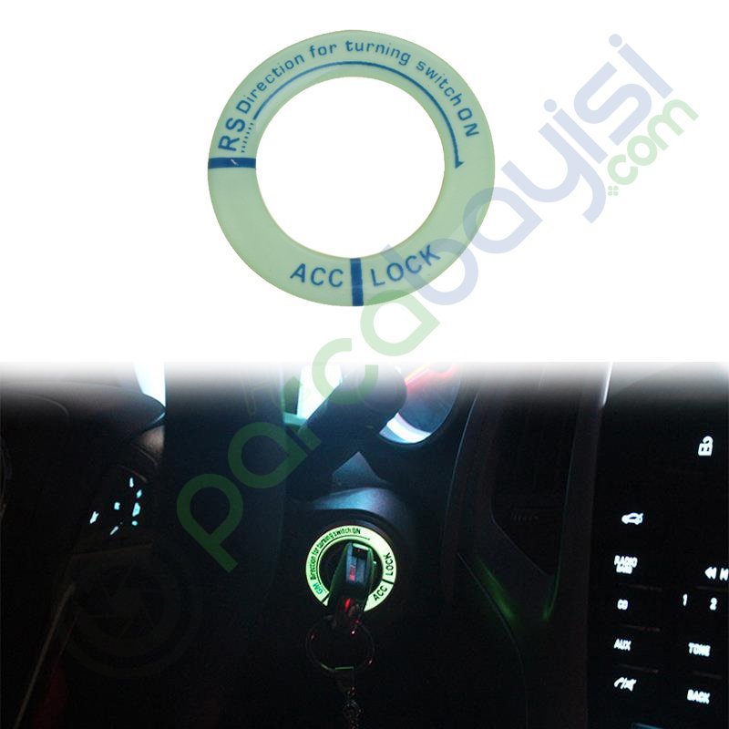 Anahtar Yuvası Fosforlu 3D Sticker Motor Ve Arabalara Uyumlu