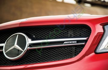 Amg Ön Tampon Izgara Amblemi 3D Monogram Amg Rozet Siyah