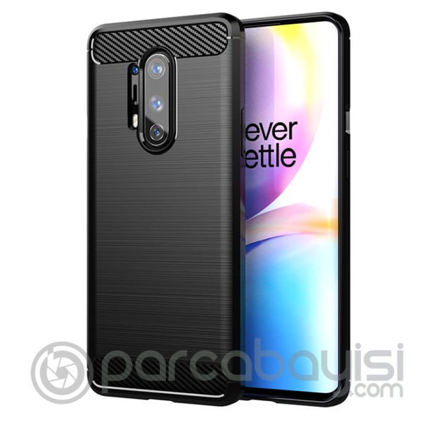 ALLY OnePlus 8 Pro Brushed Carbon Fiber Silikon Kılıf