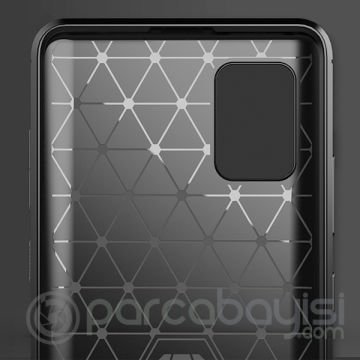 ALLY Samsung Galaxy A51 Brushed Carbon Fiber Silikon Kılıf