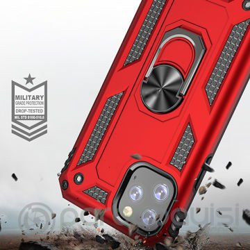Ally iPhone 11 6.1inch Yüzüklü Kılıf Armor Shockproof Ring kılıf