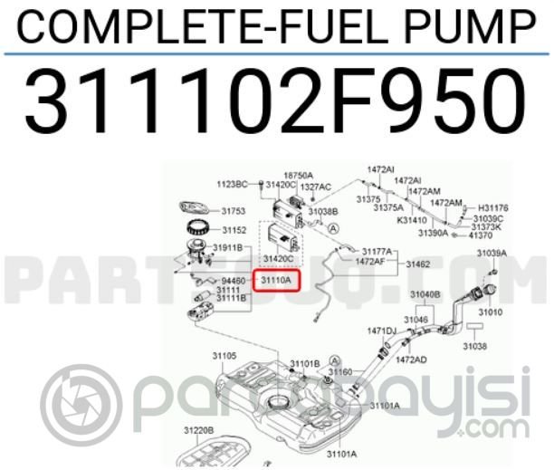 Cerato Yakıt Pompası Komple Orjinal | 311102F950