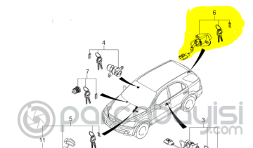 Kia Sorento Arka Kapı Kilidi Orjinal | 812503Eb00