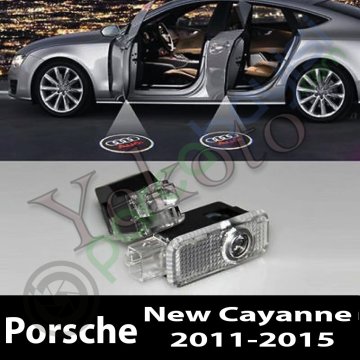 New Porsche Cayenne 2011-2015 Uyumlu Araca Özel Kapı Logo Aydınlatma Hologram Hayalet Kapıaltı Logo