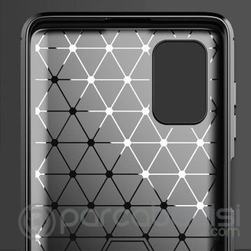 ALLY Samsung Galaxy M51 Brushed Carbon Fiber Silikon Kılıf