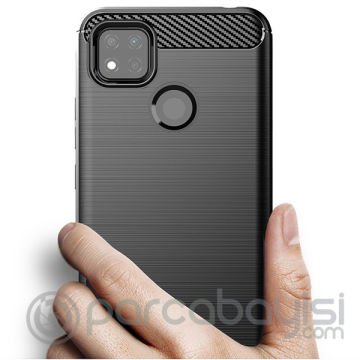 ALLY Xiaomi Redmi 9C Brushed Carbon Fiber Silikon Kılıf