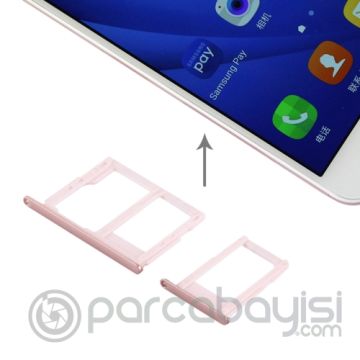 Ally Samsung Galaxy J5 Prime,J7 Prime  İçin Çift Sim Hafıza Sim Kart Kapağı