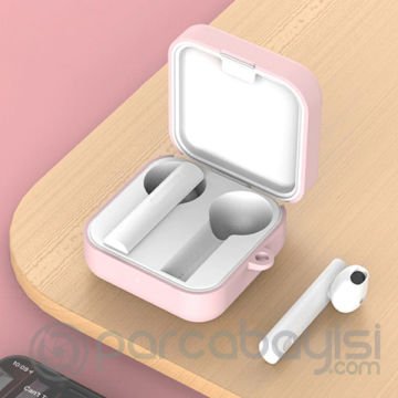 Ally Xiaomi Air 2 SE Bluetooth Kulaklık İçin Silikon Kılıf+Anahtarlık