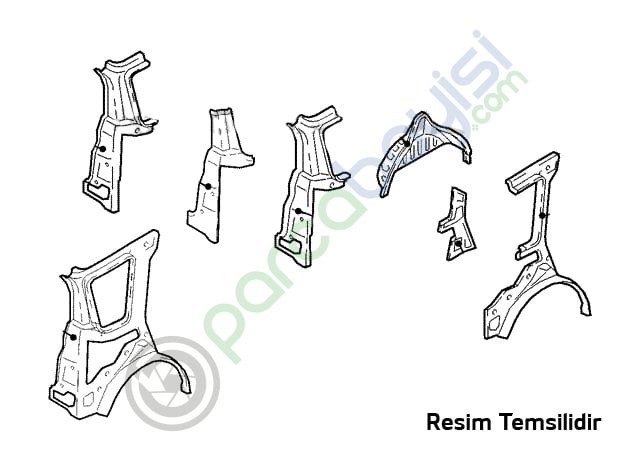 Kia Cerato Arka Çamurluk İç Sacı Orjinal | 716011M230