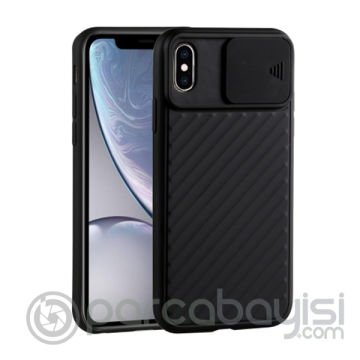 Ally İPhone Xs Max 6.5 İnch Kılıf Kamera Kapatan koruyucu Sürgülü Kılıf