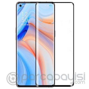 Oppo Reno4 Pro Full Glue 3D Tempered Cam Ekran Koruyucu