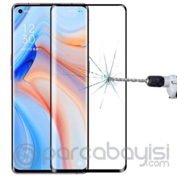 Oppo Reno4 Pro Full Glue 3D Tempered Cam Ekran Koruyucu