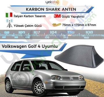 Volkswagen Golf 4 Karbon Shark Anten Köpek Balığı Anten Elektrikli İtalyan Tasarım