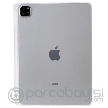 ALLY iPad Pro 12.9-inch (2021)-(2020)-(2018) Kalem Yerli Şeffaf Silikon Kılıf