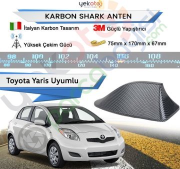 Toyota Yaris Karbon Shark Anten Köpek Balığı Anten Elektrikli İtalyan Tasarım