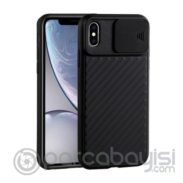 Ally İPhone X,XS Kılıf Kamera Kapatan koruyucu Sürgülü Kılıf