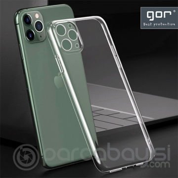 GOR İPhone 12 Pro 6.1 inch Kılıf Kamera Korumalı Şeffaf Silikon Kılıf