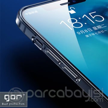 GOR İPhone 12 Pro 6.1 inch Kılıf Kamera Korumalı Şeffaf Silikon Kılıf
