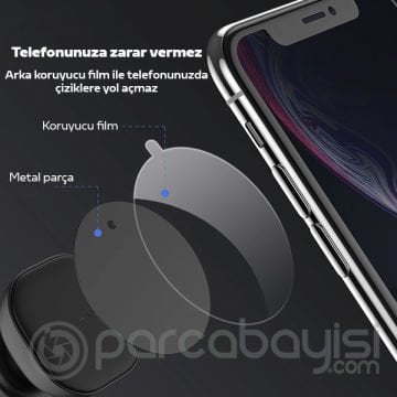KUULAA Magnetic-Mıknatıslı Telefon Tutucular için Metal Plaka Seti