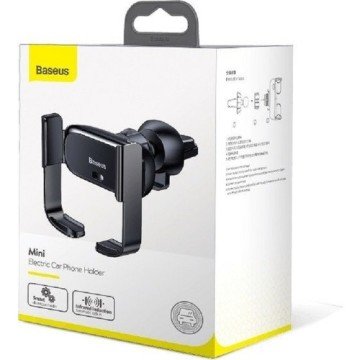 Baseus Mini Electric Car Holder Mini Otomatik Araç Telefon Tutucu - Siyah