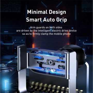 Baseus Mini Electric Car Holder Mini Otomatik Araç Telefon Tutucu - Siyah